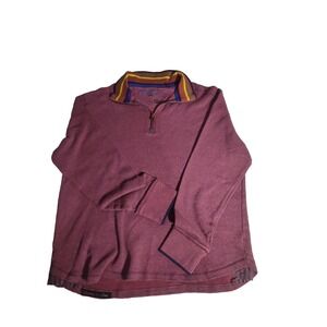 Robert Graham 1/4 Zip Sweater Men's Large Purple‎ Pullover
